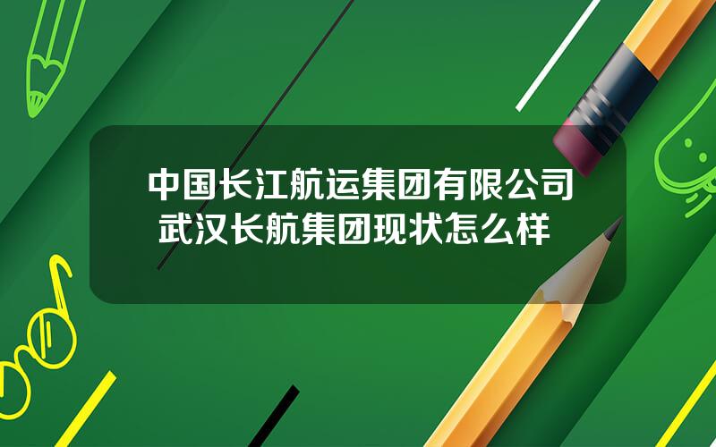 中国长江航运集团有限公司 武汉长航集团现状怎么样